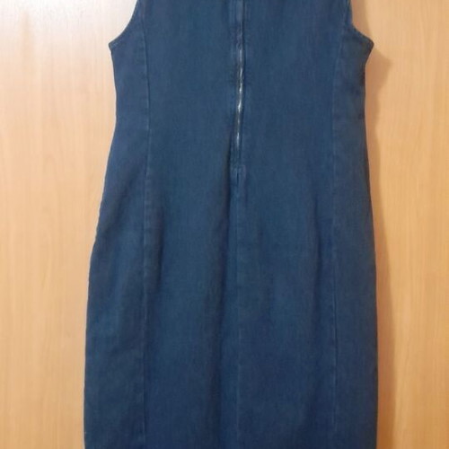 Zara long blue denim dress