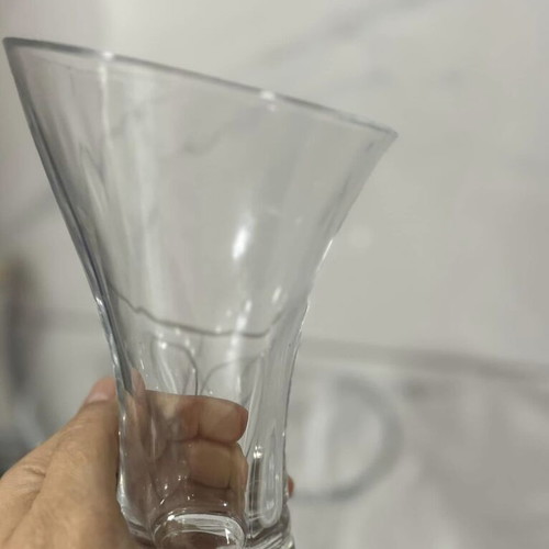 Glass vase new, Germany, 20 cm height