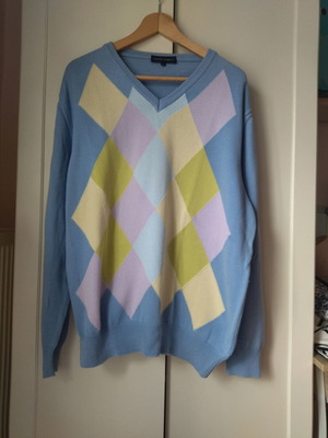 Oxford Company men's sweater XL with argyle pattern, used