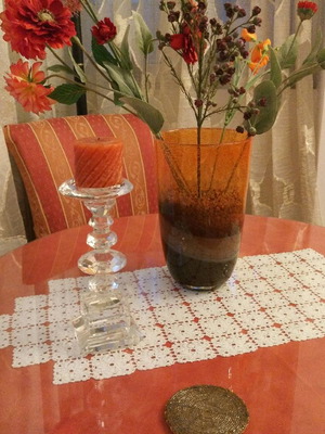 Candle holder new, transparent heavy crystal, 26cm height