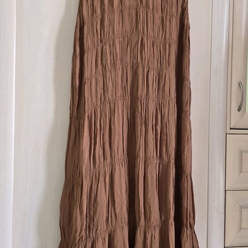 Zara dress bohemian style new, brown, embroidered, size S-M