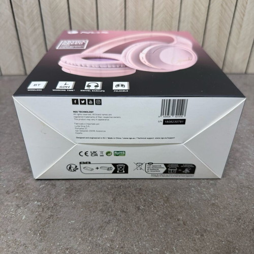 NGS Artica Greed Pink wireless over-ear headphones new
