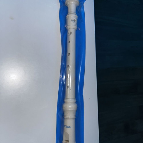 Soprano wooden recorder white, new