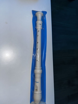 Soprano wooden recorder white, new