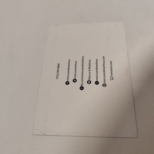 Marcus And Martinus Autograph Card like new from first Greece live