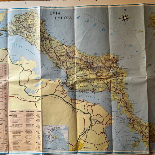 Evia - Skyros Road Map and Guide used