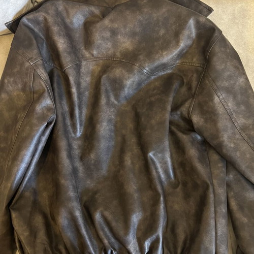 Men's leather jacket new, brown, size M