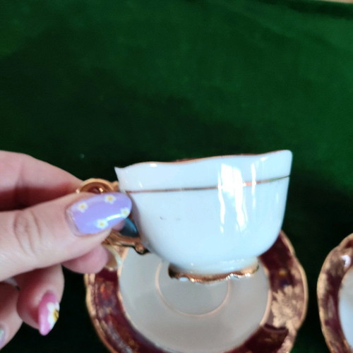 Set of two vintage Argo Japan porcelain cups like new