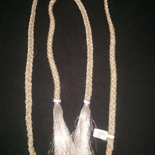 Curtain Tieback with Tassels Made of Gold Silk 1.80m