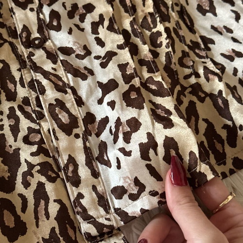 Leopard Shirt used, size M to XXL, beige and brown