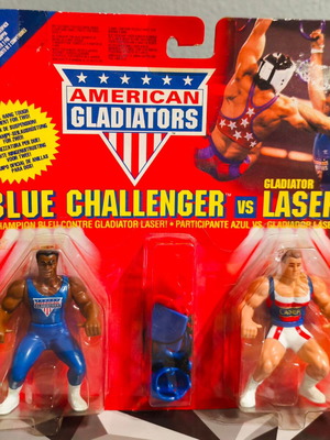 American Gladiators Laser and Blue Challenger figures new