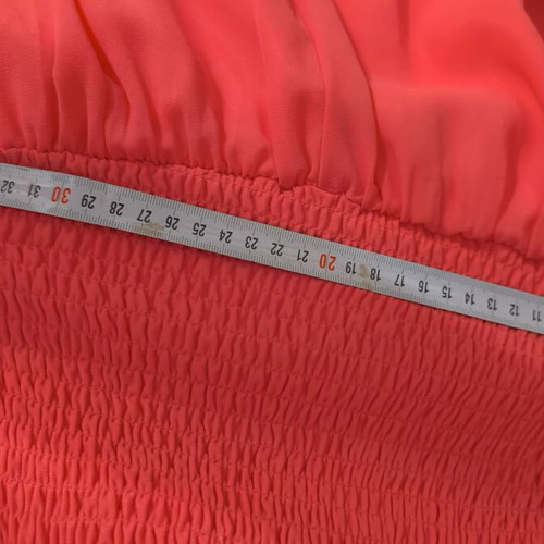 Eva & Lola Evening Dress coral, like new, gift silver sandals