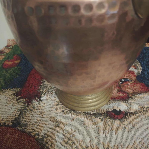 Copper jug (gkioumi) like new, old with lid and handle