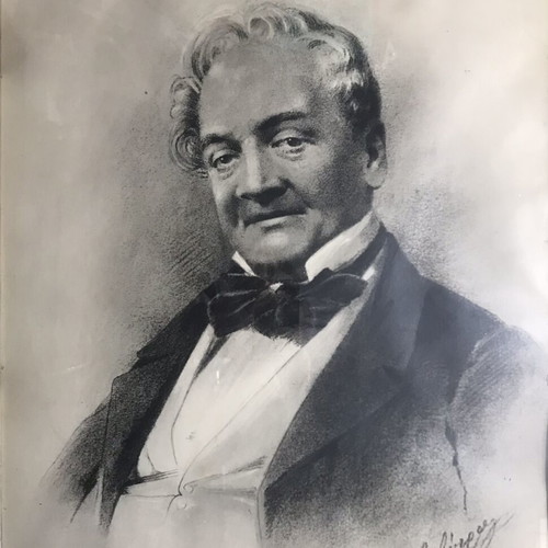 Lithograph painting by N. Lytras used, portrait of Georgios Stavros
