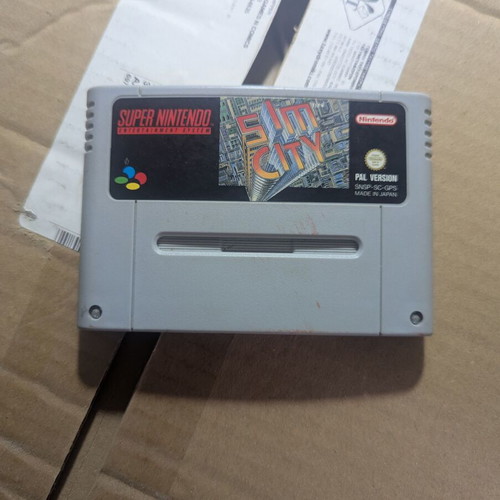 Sim City game for Super Nintendo used
