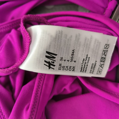 H&M one-piece trikini swimsuit like new, pink and purple, size S