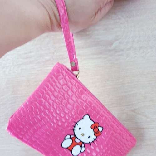 Hello Kitty toiletry bag new, fuchsia croco leatherette