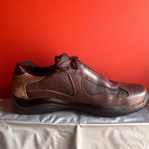 Prada America's Cup Sneakers like new, gray and brown, size 42-42.5