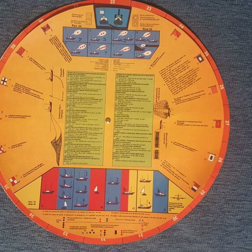 Colreg disc lights & signals used, educational navigation aid