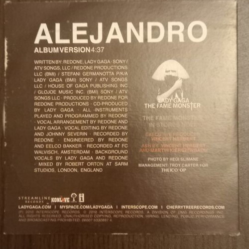 Lady Gaga Alejandro CD new, pop