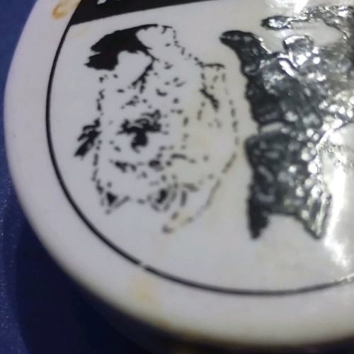 Porcelain pouring cork used, Black-White 1960s