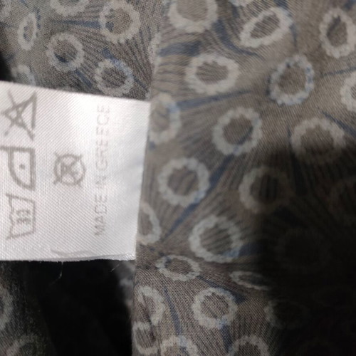 Strapless dress Greek origin, like new, cotton, dark gray pattern