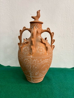 Stamna from Skyros used, perfect condition with lid, height 35cm