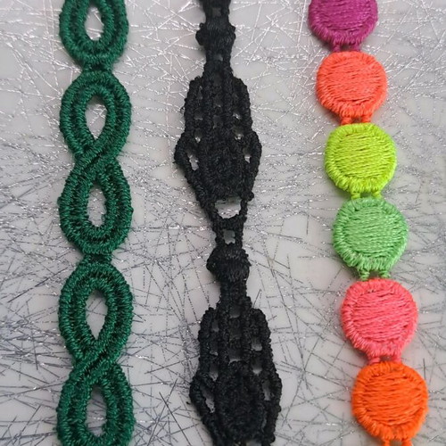 Cruciani Italian knitted bracelets 3pcs like new (green, black, neon)