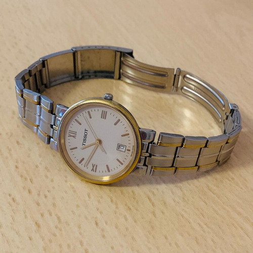 Tissot T983 unisex watch used, stainless steel, white dial