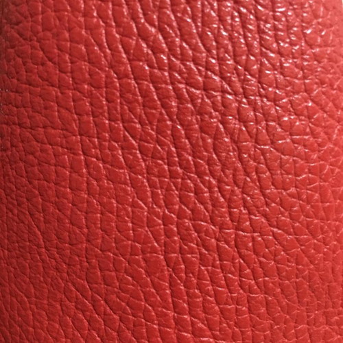 Red leather shoulder bag used with detachable wallet