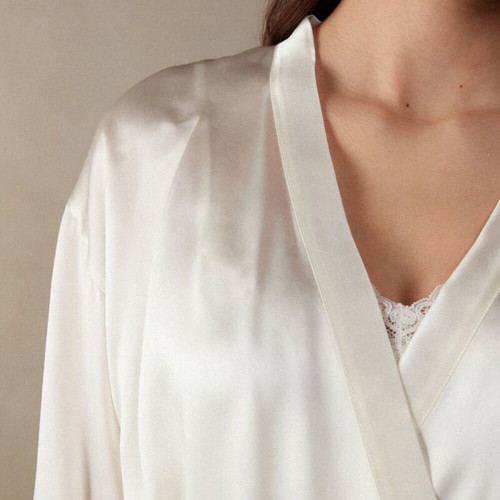 Intimissimi bridal silk kimono robe size M/L