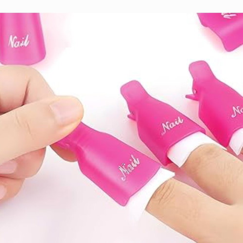 Reusable nail polish remover clips set of 10