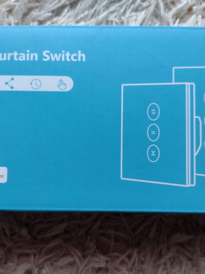 Built-in Wi-Fi curtain switch with frame and three touch buttons white new