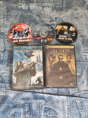 DVD movie pack of 5 with Greek subtitles, like new