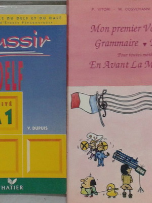 Γαλλικά εκπαιδευτικά βιβλία Mon Premier Vocabulaire Grammaire και Reussir Le Delf A1 αχρησιμοποίητα