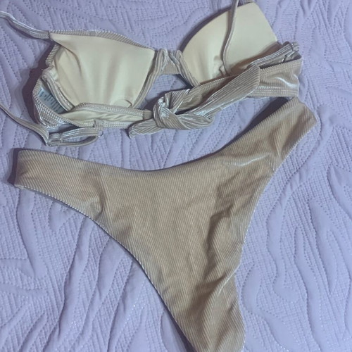 Gigi swimsuit new, velvet, size M/L, beige