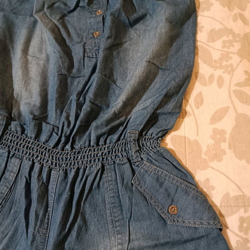 Strapless denim jumpsuit like new, size M