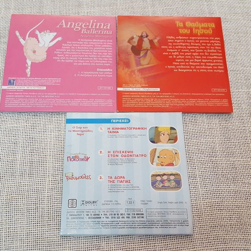 DVD set of 3 used with 5 stories, Angelina Ballerina and more