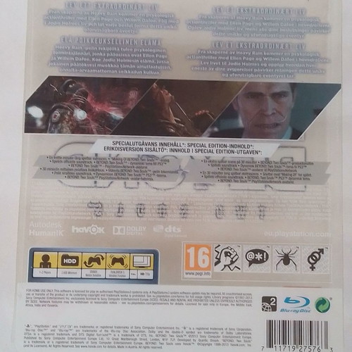 Beyond Two Souls PS3 game special edition used with metal case