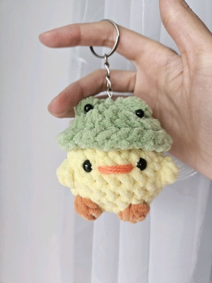 Χειροποίητο πλεκτό μπρελόκ παπάκι σαν καινούργιο