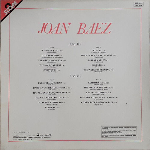Joan Baez Farewell Angelina vinyl record used, folk