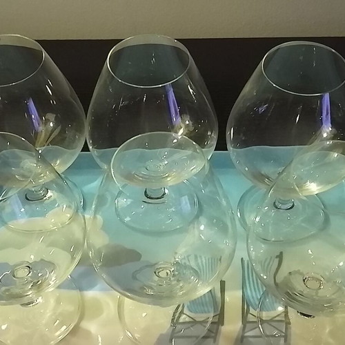 Zwiesel brandy snifter glasses set of 6, crystal balloon style