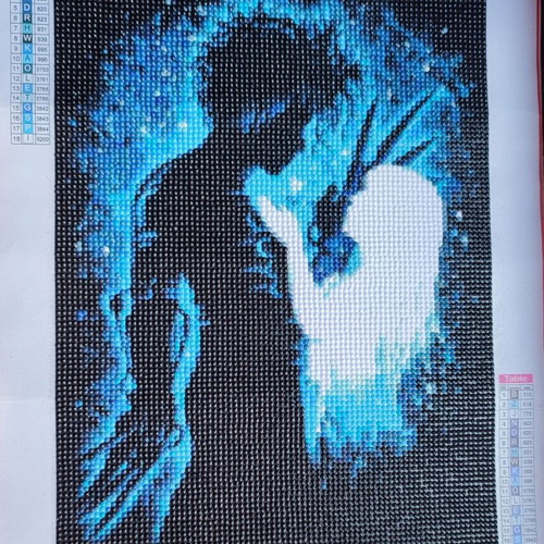 Diamond painting canvas 'Edward Scissorhands' new, handmade 30x40 cm