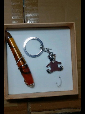 Keychain and pen set new