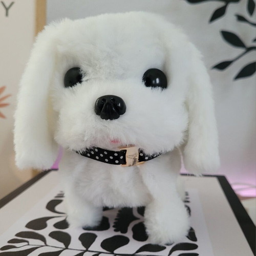 Interactive plush toy dog new, makes sounds and walks
