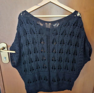 Boho πλεχτή διάτρητη μπλούζα