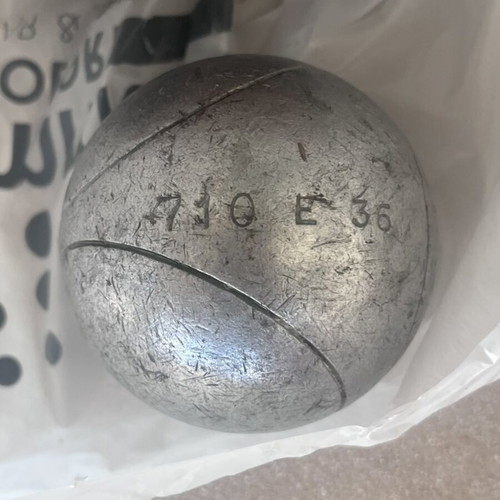 Bocce balls used, two sets of three