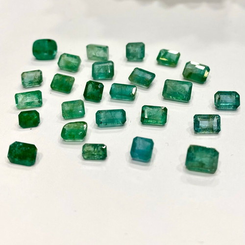 Natural emerald cut stones 24 carats new, non heat treated