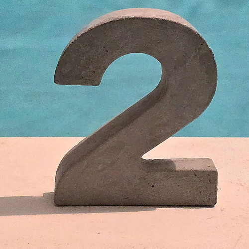 Handmade concrete number 2