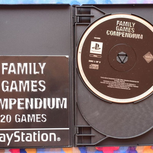 Family Games Compendium PS1 game, 20 games compilation